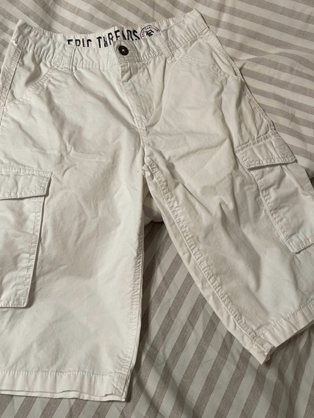 Epic Threads Boys White Cargo Shorts
